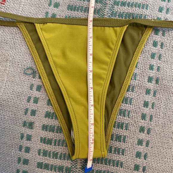 Tribe Kelly, The Second String Bikini Bottoms, Color: Avocado, Size XS - Picture 6 of 6
